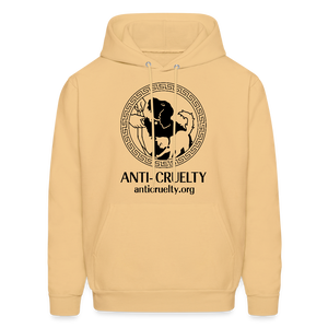 "Vintage Anti-Cruelty Greek Key" Bright Hoodie - light gold 