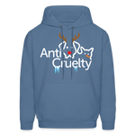 Load image into Gallery viewer, Anti-Cruelty "Frosty Friends" Logo Hoodie - denim blue

