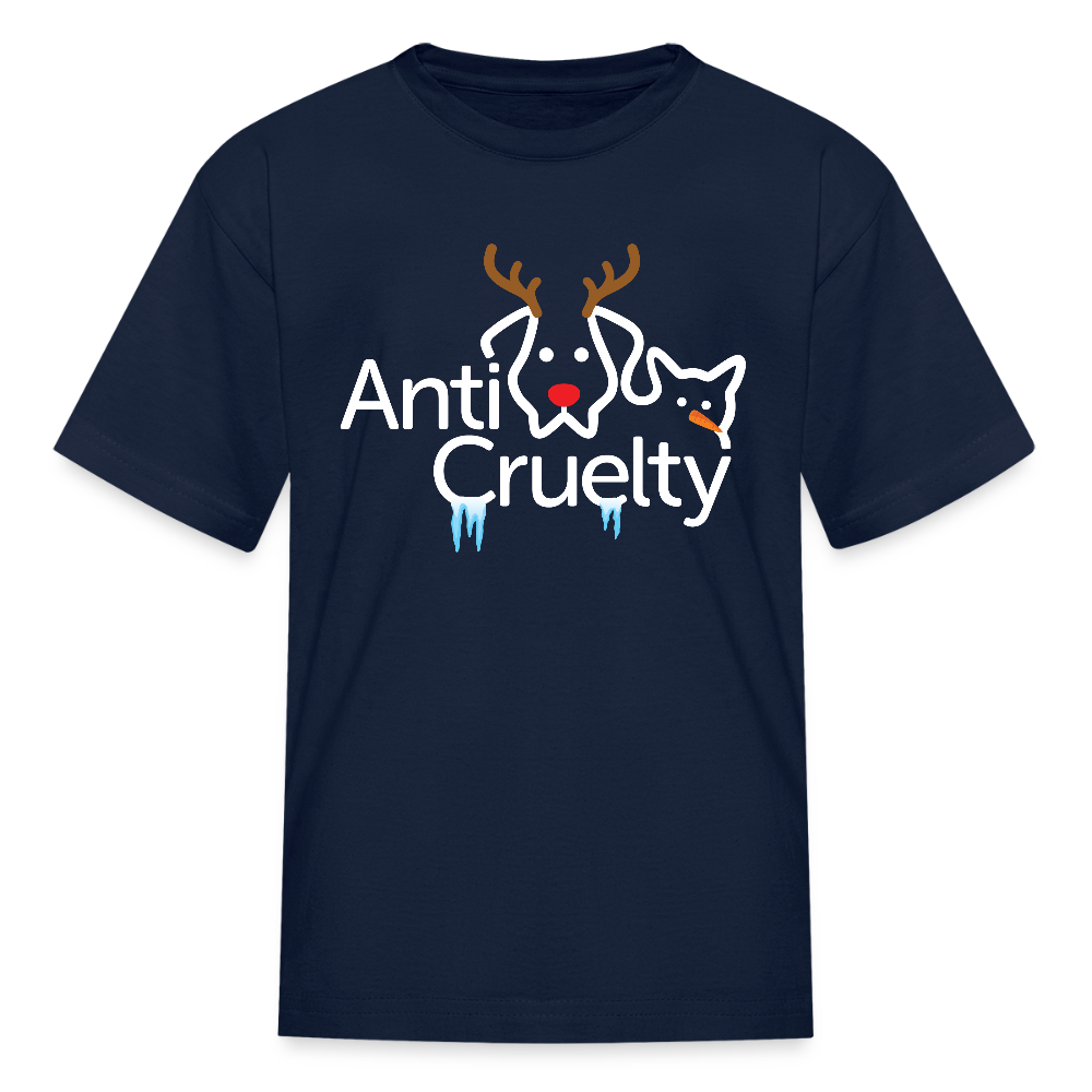 2025 Anti-Cruelty Holiday Kids' T-Shirt - navy