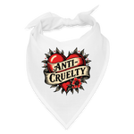 Load image into Gallery viewer, Anti-Cruelty Vintage Heart Bandana - white
