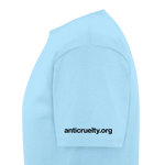 Load image into Gallery viewer, Anti-Cruelty T-Shirt - powder blue
