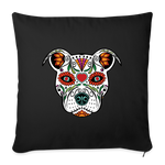 Load image into Gallery viewer, Día de los Doggie Pillow Cover 18” x 18” - black

