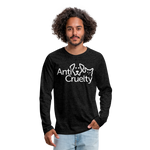 Load image into Gallery viewer, Anti-Cruelty Valentine's Day Logo Men's Long Sleeve T-Shirt - charcoal grey
