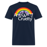 Load image into Gallery viewer, Anti-Cruelty Rainbow Logo T-Shirt - navy
