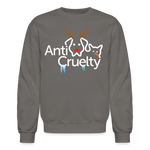 Load image into Gallery viewer, Anti-Cruelty "Frosty Friends" Logo Crewneck Sweatshirt - asphalt gray
