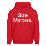 Load image into Gallery viewer, Size Matters Dark Hoodie - red
