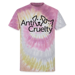 Load image into Gallery viewer, "Anti-Cruelty Logo" Tie Dye T-Shirt - Desert Rose
