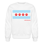 Load image into Gallery viewer, &quot;Chicago Paw Flag&quot; Crewneck Sweatshirt - white
