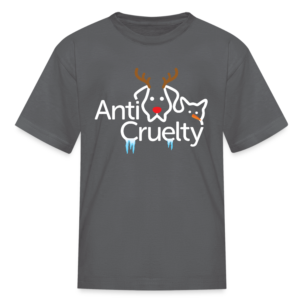 2025 Anti-Cruelty Holiday Kids' T-Shirt - charcoal