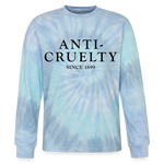 Load image into Gallery viewer, Anti-Cruelty 40's Logo Tie Dye Long Sleeve T-shirt - blue lagoon
