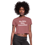 Load image into Gallery viewer, Itty Bitty Kitty Women's Cropped T-Shirt - mauve
