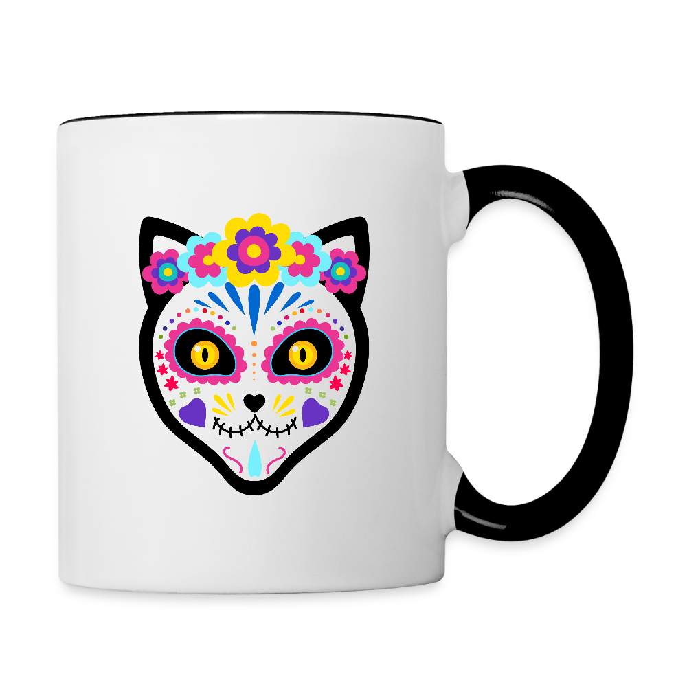 Día de los Meowertos Coffee Mug - white/black