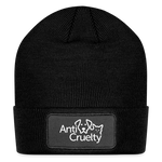 Load image into Gallery viewer, Anti-Cruelty Logo Patch Beanie - black
