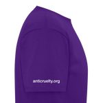 Load image into Gallery viewer, Anti-Cruelty "Because Love." T-Shirt - purple
