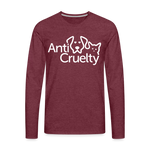 Load image into Gallery viewer, Anti-Cruelty Valentine's Day Logo Men's Long Sleeve T-Shirt - heather burgundy
