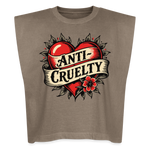 Load image into Gallery viewer, Anti-Cruelty Retro Heart Women´s Muscle Tank Top - faded brown
