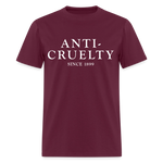 Load image into Gallery viewer, Anti-Cruelty 40's Logo T-Shirt - burgundy
