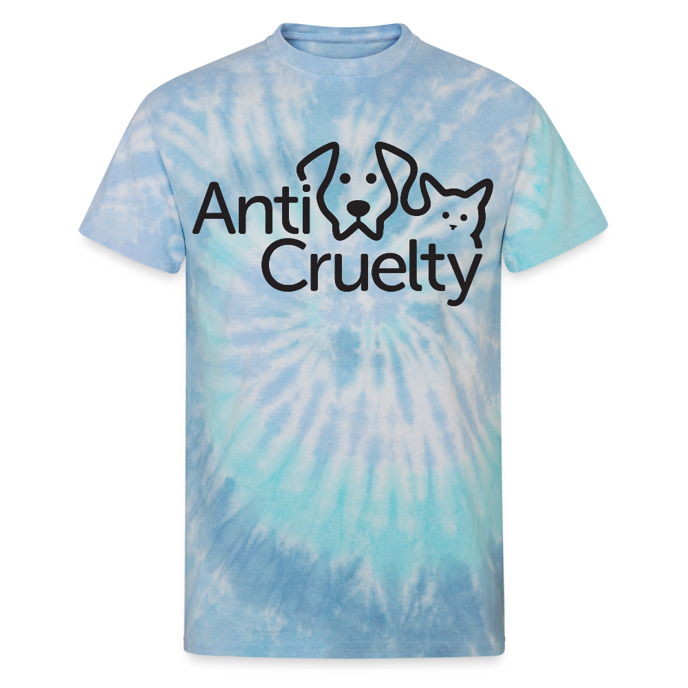 "Anti-Cruelty Logo" Tie Dye T-Shirt - blue lagoon