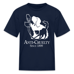 Load image into Gallery viewer, Anti-Cruelty 90's Retro Logo Kids' T-Shirt - navy
