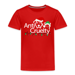 Load image into Gallery viewer, Anti-Cruelty "Merry Makers" Logo Toddler Premium T-Shirt - red
