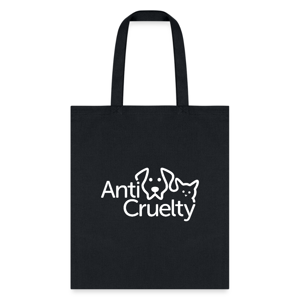 Anti-Cruelty Logo Tote Bag - black