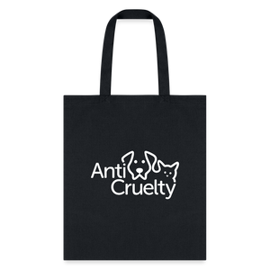 Anti-Cruelty Logo Tote Bag - black