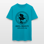 Load image into Gallery viewer, "Vintage Anti-Cruelty Greek Key" Bright Unisex Classic T-Shirt - turquoise
