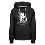 Load image into Gallery viewer, Anti-Cruelty 90's Retro Logo Women’s Hoodie - black
