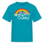 Load image into Gallery viewer, Anti-Cruelty Rainbow Logo TKids' T-Shirt - turquoise

