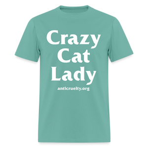 "Crazy Cat Lady" Unisex Classic T-Shirt - aquatic