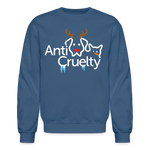 Load image into Gallery viewer, Anti-Cruelty "Frosty Friends" Logo Crewneck Sweatshirt - indigo blue
