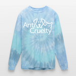 Load image into Gallery viewer, Anti-Cruelty Valentine's Day Logo Tie Dye Long Sleeve T-shirt - blue lagoon
