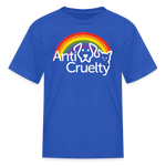 Load image into Gallery viewer, Anti-Cruelty Rainbow Logo TKids' T-Shirt - royal blue
