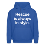 Load image into Gallery viewer, Rescue is always in style. Dark Hoodie - royal blue
