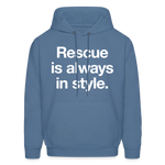 Load image into Gallery viewer, Rescue is always in style. Dark Hoodie - denim blue
