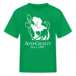 Load image into Gallery viewer, Anti-Cruelty 90's Retro Logo Kids' T-Shirt - kelly green
