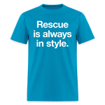 Load image into Gallery viewer, Adoption is always in style. Dark T-Shirt - turquoise
