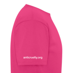 Load image into Gallery viewer, Anti-Cruelty "Because Love." T-Shirt - fuchsia
