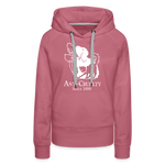 Load image into Gallery viewer, Anti-Cruelty 90's Retro Logo Women’s Hoodie - mauve
