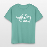 Load image into Gallery viewer, Anti-Cruelty Valentine's Day Logo Kids' T-Shirt - aquatic
