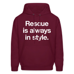 Load image into Gallery viewer, Rescue is always in style. Dark Hoodie - burgundy
