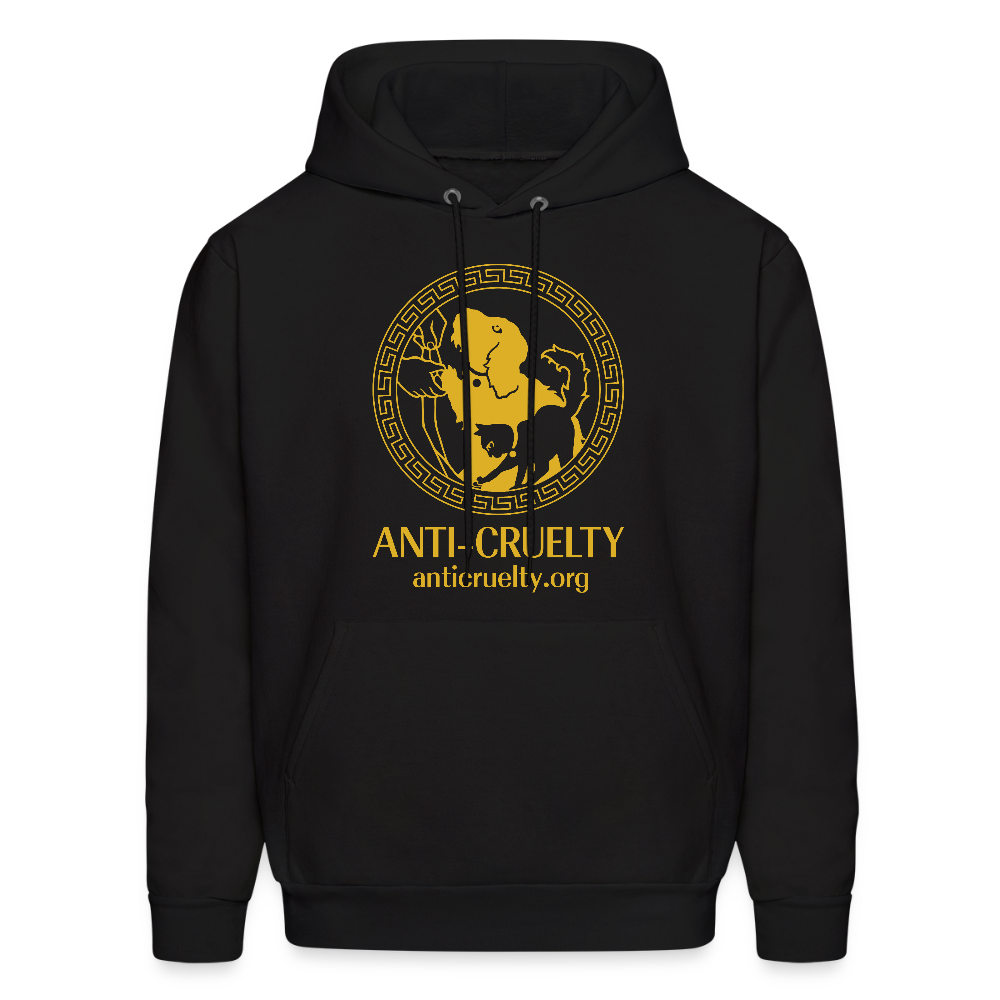 "Vintage Greek Key" Men's Hoodie - black