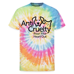 Load image into Gallery viewer, "Pour Your Heart Out" Unisex Tie Dye T-Shirt - rainbow
