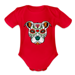 Load image into Gallery viewer, Día de los Doggie Baby Bodysuit - red
