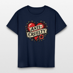 Load image into Gallery viewer, Anti-Cruelty Retro Heart Kids' T-Shirt - navy
