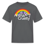 Load image into Gallery viewer, Anti-Cruelty Rainbow Logo TKids' T-Shirt - charcoal

