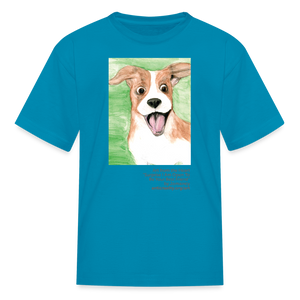 "Surprise…" Art From The Heart Kids' T-Shirt - turquoise