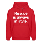 Load image into Gallery viewer, Rescue is always in style. Dark Hoodie - red
