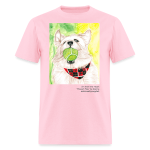 "Mozart Play" Art From The Heart Adult T-Shirt - pink