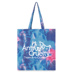 Load image into Gallery viewer, Team Anti-Cruelty Tie Dye Tote Bag - cotton candy 
